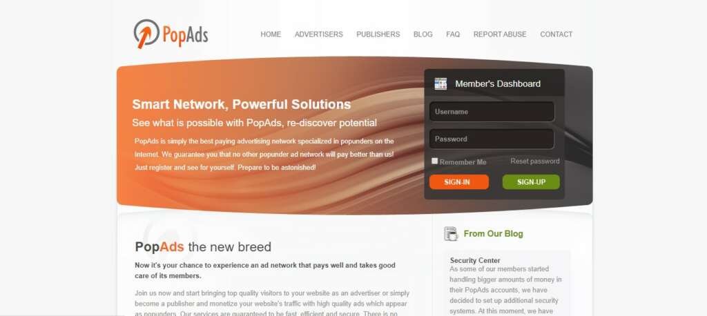 Popads - Best recurring affiliate Network