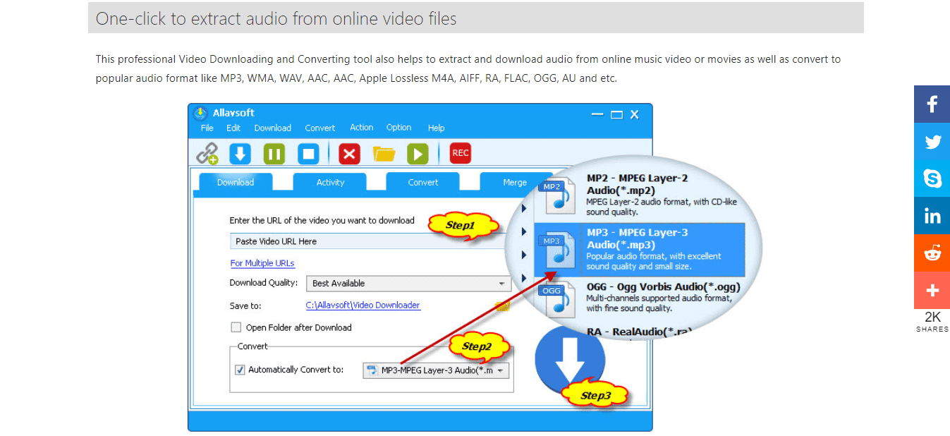 One-click audio extractor
